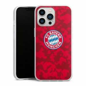 DeinDesign Handyhülle "Camouflage Muster FCB" Apple iPhone 13 Pro, Silikon Hülle, Bumper Case, Handy Schutzhülle, Smartphone Cover FC Bayern München Camouflage FCB