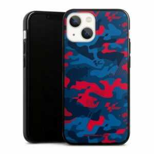 DeinDesign Handyhülle "Camouflage Pattern Red" Apple iPhone 13 Mini, Silikon Hülle, Bumper Case, Handy Schutzhülle, Smartphone Cover MotoGP Tarnmuster Camouflage