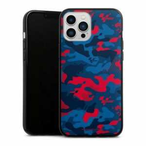 DeinDesign Handyhülle "Camouflage Pattern Red" Apple iPhone 13 Pro Max, Silikon Hülle, Bumper Case, Handy Schutzhülle, Smartphone Cover MotoGP Tarnmuster Camouflage