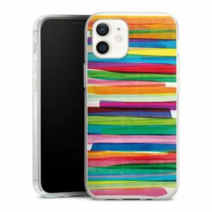 DeinDesign Handyhülle "Colorful Stripes1" Apple iPhone 12, Silikon Hülle, Bumper Case, Handy Schutzhülle, Smartphone Cover bunt