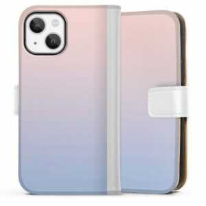 DeinDesign Handyhülle "Dawn" Apple iPhone 13 Mini, Hülle, Handy Flip Case, Wallet Cover, Handytasche Leder zweifarbig Pastell Farbverlauf
