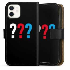 DeinDesign Handyhülle "Drei Fragezeichen Logo" Apple iPhone 12, Hülle, Handy Flip Case, Wallet Cover, Handytasche Leder Die drei ???