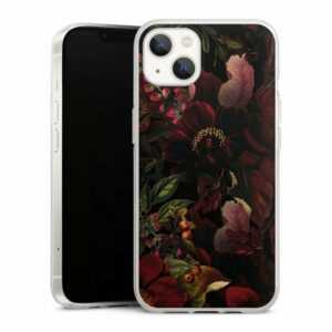 DeinDesign Handyhülle "Dunkle Blumenwiese" Apple iPhone 13, Silikon Hülle, Bumper Case, Handy Schutzhülle, Smartphone Cover Utart Blumen Wiese