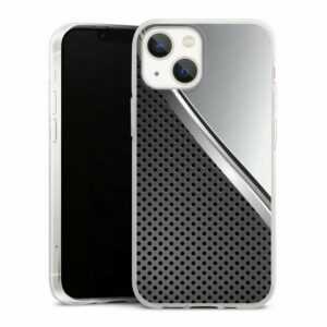 DeinDesign Handyhülle "Duo Metal Surface" Apple iPhone 13 Mini, Silikon Hülle, Bumper Case, Handy Schutzhülle, Smartphone Cover Carbon Stahl Metall