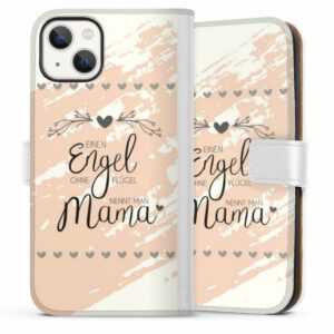DeinDesign Handyhülle "Engel Mama" Apple iPhone 13, Hülle, Handy Flip Case, Wallet Cover, Handytasche Leder Muttertag Mama Spruch