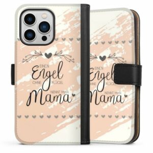 DeinDesign Handyhülle "Engel Mama" Apple iPhone 13 Pro, Hülle, Handy Flip Case, Wallet Cover, Handytasche Leder Muttertag Mama Spruch