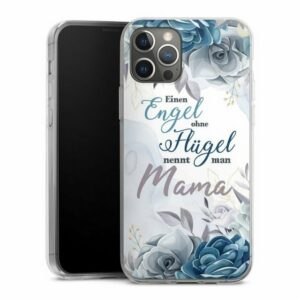 DeinDesign Handyhülle "Engel Mama Blumen" Apple iPhone 12 Pro, Silikon Hülle, Bumper Case, Handy Schutzhülle, Smartphone Cover Mama
