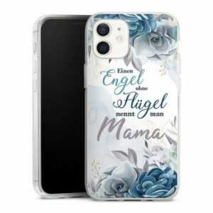 DeinDesign Handyhülle "Engel Mama Blumen" Apple iPhone 12, Silikon Hülle, Bumper Case, Handy Schutzhülle, Smartphone Cover Mama