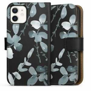 DeinDesign Handyhülle "Eukalyptus pattern ohne Hintergrund" Apple iPhone 12, Hülle, Handy Flip Case, Wallet Cover, Handytasche Leder Eukalyptus