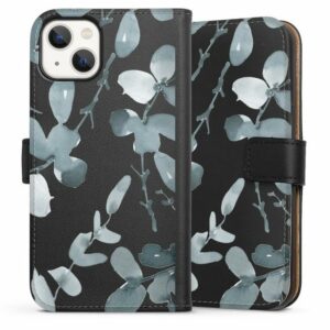 DeinDesign Handyhülle "Eukalyptus pattern ohne Hintergrund" Apple iPhone 13, Hülle, Handy Flip Case, Wallet Cover, Handytasche Leder Eukalyptus Muster Blume