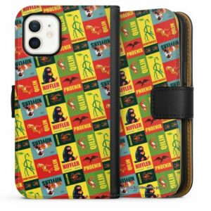 DeinDesign Handyhülle "Fantastic Beasts, Pattern" Apple iPhone 12 mini, Hülle, Handy Flip Case, Wallet Cover, Handytasche Leder Fantasy