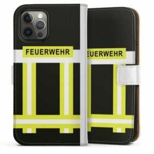 DeinDesign Handyhülle "Feuerwehr" Apple iPhone 12 Pro, Hülle, Handy Flip Case, Wallet Cover, Handytasche Leder Feuerwehr