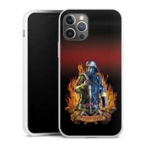 DeinDesign Handyhülle "Firefighter" Apple iPhone 12 Pro, Silikon Hülle, Bumper Case, Handy Schutzhülle, Smartphone Cover Beruf
