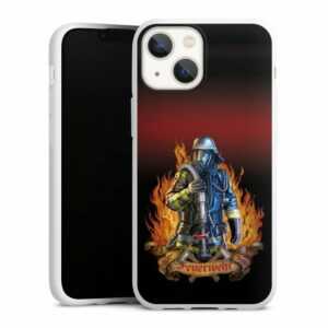 DeinDesign Handyhülle "Firefighter" Apple iPhone 13 Mini, Silikon Hülle, Bumper Case, Handy Schutzhülle, Smartphone Cover Feuerwehrmann Feuerwehr Beruf