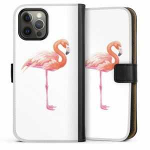 DeinDesign Handyhülle "Flamingo3" Apple iPhone 12 Pro Max, Hülle, Handy Flip Case, Wallet Cover, Handytasche Leder Flamingo Tiere