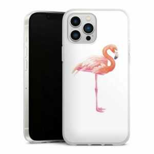 DeinDesign Handyhülle "Flamingo3" Apple iPhone 13 Pro Max, Silikon Hülle, Bumper Case, Handy Schutzhülle, Smartphone Cover Flamingo Tiere Sommer