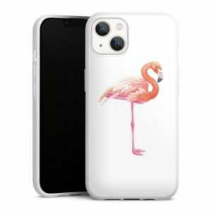 DeinDesign Handyhülle "Flamingo3" Apple iPhone 13, Silikon Hülle, Bumper Case, Handy Schutzhülle, Smartphone Cover Flamingo Tiere Sommer