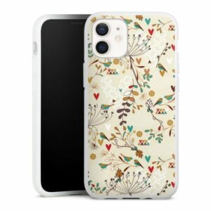 DeinDesign Handyhülle "Floral Wilderness" Apple iPhone 12 mini, Silikon Hülle, Bumper Case, Handy Schutzhülle, Smartphone Cover Retro