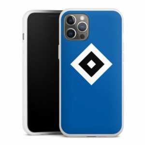 DeinDesign Handyhülle "HSV Blau" Apple iPhone 12 Pro Max, Silikon Hülle, Bumper Case, Handy Schutzhülle, Smartphone Cover Logo