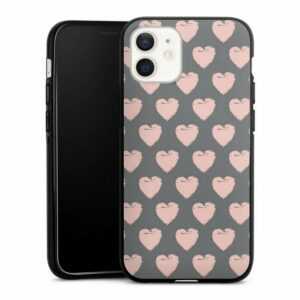 DeinDesign Handyhülle "Herzpattern Rosa" Apple iPhone 12, Silikon Hülle, Bumper Case, Handy Schutzhülle, Smartphone Cover Herz