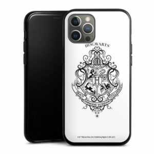 DeinDesign Handyhülle "Hogwarts Wappen Weiss" Apple iPhone 12 Pro Max, Silikon Hülle, Bumper Case, Handy Schutzhülle, Smartphone Cover Logo