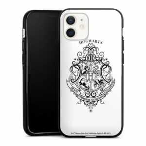 DeinDesign Handyhülle "Hogwarts Wappen Weiss" Apple iPhone 12, Silikon Hülle, Bumper Case, Handy Schutzhülle, Smartphone Cover Logo