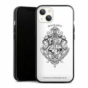 DeinDesign Handyhülle "Hogwarts Wappen Weiss" Apple iPhone 13, Silikon Hülle, Bumper Case, Handy Schutzhülle, Smartphone Cover Harry Potter Hogwarts Logo