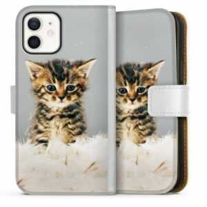 DeinDesign Handyhülle "Kitty" Apple iPhone 12, Hülle, Handy Flip Case, Wallet Cover, Handytasche Leder Katze Haustier
