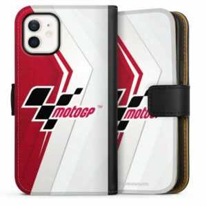 DeinDesign Handyhülle "Logo Grey and Red" Apple iPhone 12 mini, Hülle, Handy Flip Case, Wallet Cover, Handytasche Leder MotoGP Logo