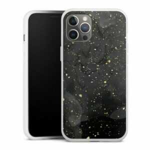 DeinDesign Handyhülle "Marble Black Gold Look Print" Apple iPhone 12 Pro Max, Silikon Hülle, Bumper Case, Handy Schutzhülle, Smartphone Cover Marmor