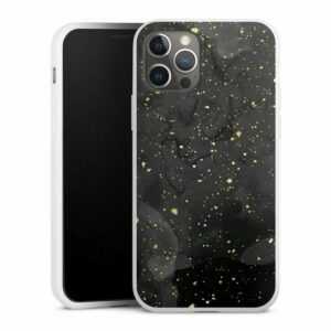 DeinDesign Handyhülle "Marble Black Gold Look Print" Apple iPhone 12 Pro, Silikon Hülle, Bumper Case, Handy Schutzhülle, Smartphone Cover Marmor