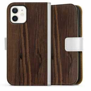 DeinDesign Handyhülle "Maserung Holzlook" Apple iPhone 12, Hülle, Handy Flip Case, Wallet Cover, Handytasche Leder Holzoptik Holz