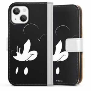 DeinDesign Handyhülle "Mickey Mouse - Mad" Apple iPhone 13 Mini, Hülle, Handy Flip Case, Wallet Cover, Handytasche Leder Mickey Mouse Offizielles Lizenzprodukt Disney