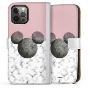 DeinDesign Handyhülle "Mickey Mouse Marmor" Apple iPhone 12 Pro Max, Hülle, Handy Flip Case, Wallet Cover, Handytasche Leder Disney Marmor