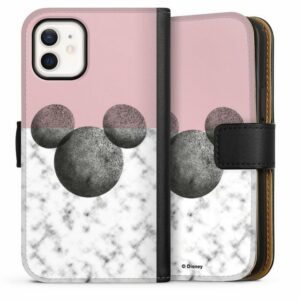 DeinDesign Handyhülle "Mickey Mouse Marmor" Apple iPhone 12 mini, Hülle, Handy Flip Case, Wallet Cover, Handytasche Leder Disney Marmor