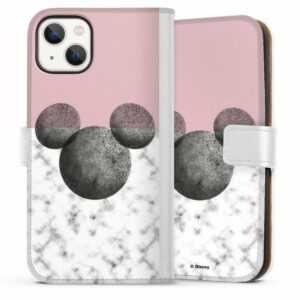 DeinDesign Handyhülle "Mickey Mouse Marmor" Apple iPhone 13, Hülle, Handy Flip Case, Wallet Cover, Handytasche Leder Disney Marmor Minnie Mouse