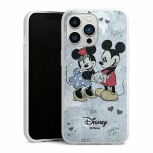 DeinDesign Handyhülle "Mickey&Minnie In Love" Apple iPhone 13 Pro, Silikon Hülle, Bumper Case, Handy Schutzhülle, Smartphone Cover Disney Mickey & Minnie Mouse Vintage