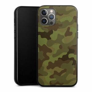 DeinDesign Handyhülle "Military Denim Camo" Apple iPhone 12 Pro, Silikon Hülle, Bumper Case, Handy Schutzhülle, Smartphone Cover