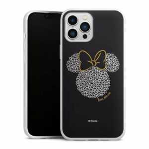 DeinDesign Handyhülle "Minnie Black and White" Apple iPhone 13 Pro Max, Silikon Hülle, Bumper Case, Handy Schutzhülle, Smartphone Cover Minnie Mouse Disney Muster