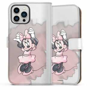 DeinDesign Handyhülle "Minnie Watercolour transparent" Apple iPhone 13 Pro Max, Hülle, Handy Flip Case, Wallet Cover, Handytasche Leder Mickey & Minnie Mouse Disney Motiv ohne Hintergrund