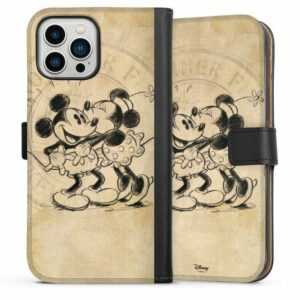 DeinDesign Handyhülle "Minnie&Mickey" Apple iPhone 13 Pro Max, Hülle, Handy Flip Case, Wallet Cover, Handytasche Leder Mickey Mouse Minnie Mouse Vintage