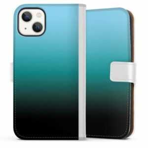 DeinDesign Handyhülle "Modern Darkness" Apple iPhone 13, Hülle, Handy Flip Case, Wallet Cover, Handytasche Leder zweifarbig Farbverlauf schwarz