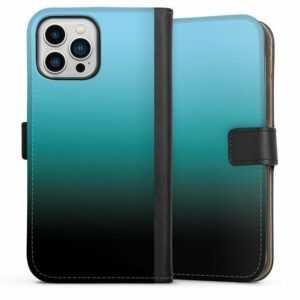 DeinDesign Handyhülle "Modern Darkness" Apple iPhone 13 Pro Max, Hülle, Handy Flip Case, Wallet Cover, Handytasche Leder zweifarbig Farbverlauf schwarz
