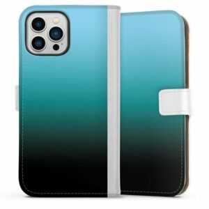 DeinDesign Handyhülle "Modern Darkness" Apple iPhone 13 Pro Max, Hülle, Handy Flip Case, Wallet Cover, Handytasche Leder zweifarbig Farbverlauf schwarz