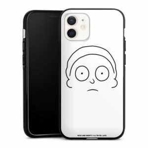 DeinDesign Handyhülle "Morty Line Art" Apple iPhone 12, Silikon Hülle, Bumper Case, Handy Schutzhülle, Smartphone Cover