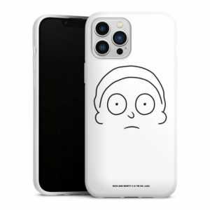 DeinDesign Handyhülle "Morty Line Art" Apple iPhone 13 Pro Max, Silikon Hülle, Bumper Case, Handy Schutzhülle, Smartphone Cover Rick & Morty Serienmotiv Fanartikel