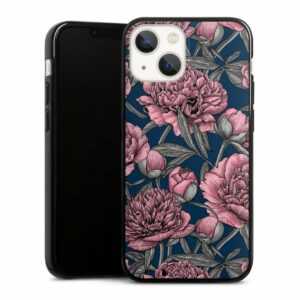DeinDesign Handyhülle "Night Peony Garden 4" Apple iPhone 13 Mini, Silikon Hülle, Bumper Case, Handy Schutzhülle, Smartphone Cover Pfingstrose Blumen Blüte