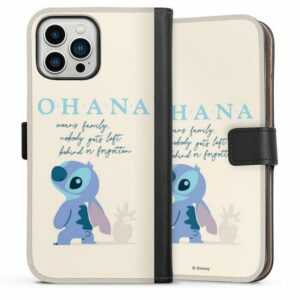 DeinDesign Handyhülle "Ohana Stitch" Apple iPhone 13 Pro Max, Hülle, Handy Flip Case, Wallet Cover, Handytasche Leder Lilo & Stitch Offizielles Lizenzprodukt Disney