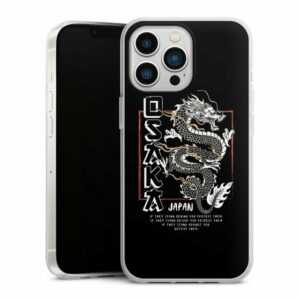DeinDesign Handyhülle "Osaka Dragon" Apple iPhone 13 Pro, Silikon Hülle, Bumper Case, Handy Schutzhülle, Smartphone Cover Japan Drache Meer