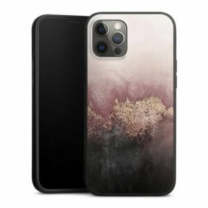 DeinDesign Handyhülle "Pink Sky Dust Gold Print" Apple iPhone 12 Pro Max, Silikon Hülle, Premium Case, Handy Schutzhülle, Smartphone Cover Staub